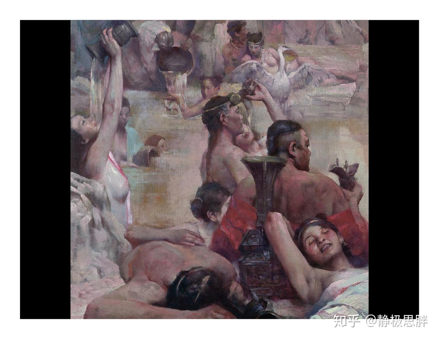 大作　油彩画　【舞踏会】　肉質画 大为美——美国国家地理协会收藏的张红年的三幅油画- 知乎