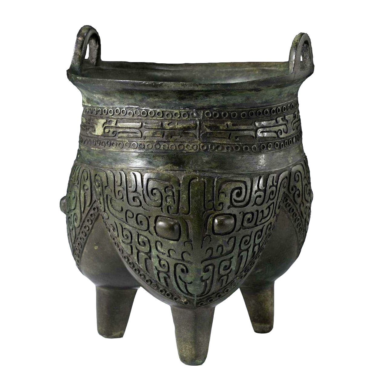 鬲(lì):中国古代煮饭用的炊器,有陶制鬲和青铜鬲