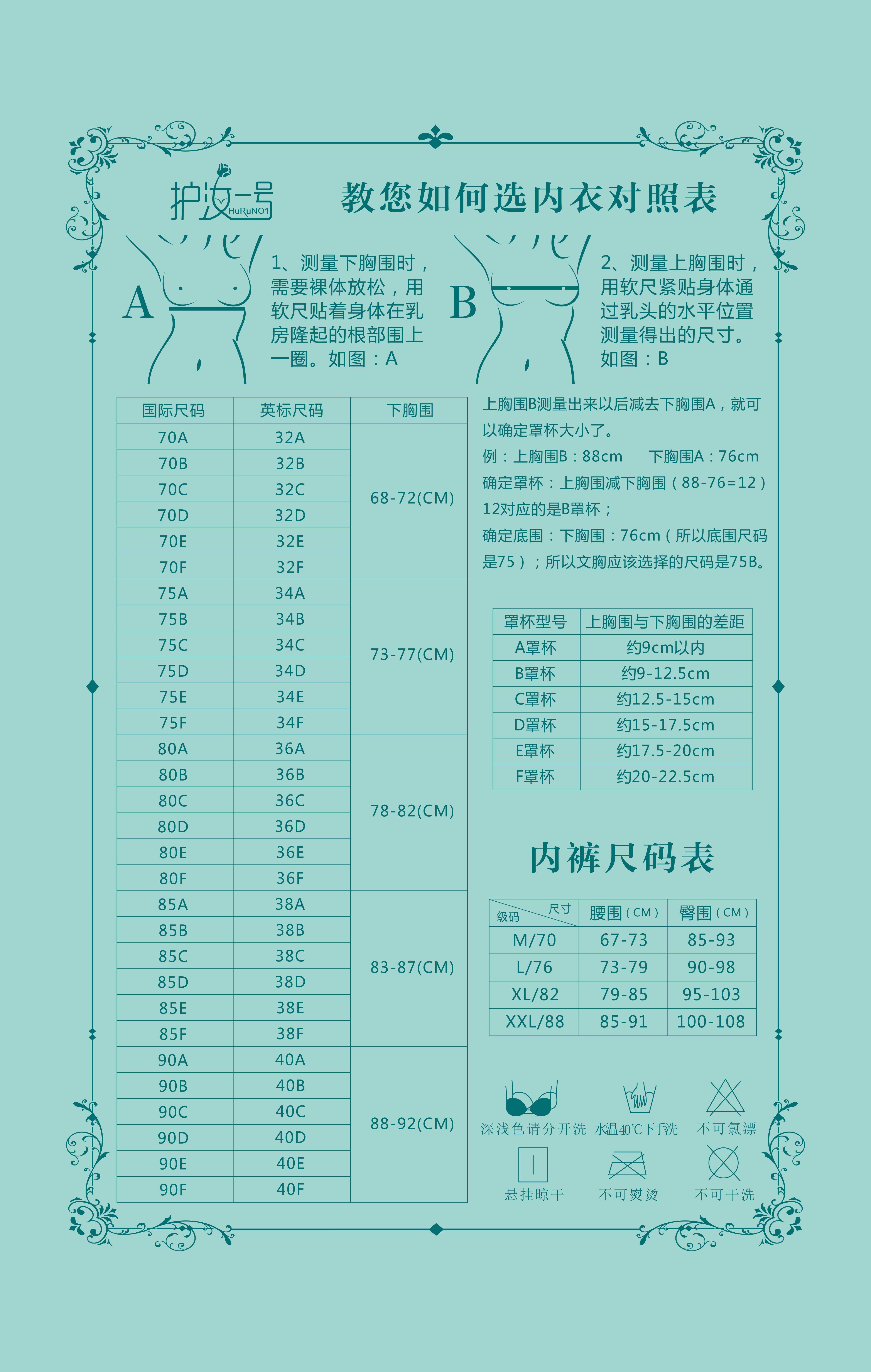该如何选择正确的内衣尺码