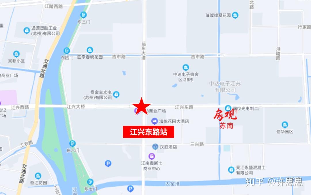 图片吴江经济开发区站,位于云梨路和运东大道交汇处,周边住宅小区包括