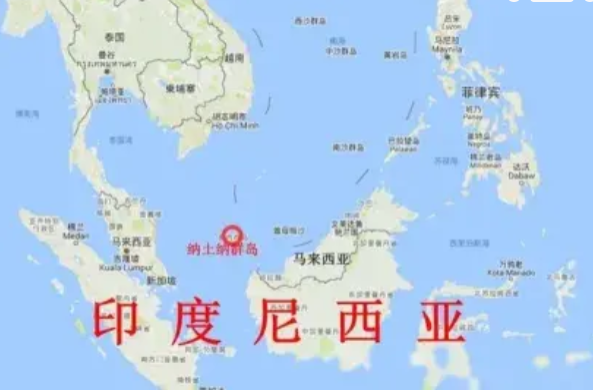 中国和印尼交界地图图片