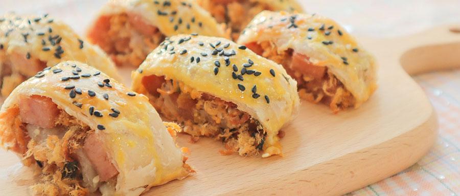 懒得做早餐那做个手抓饼肉松卷778吧