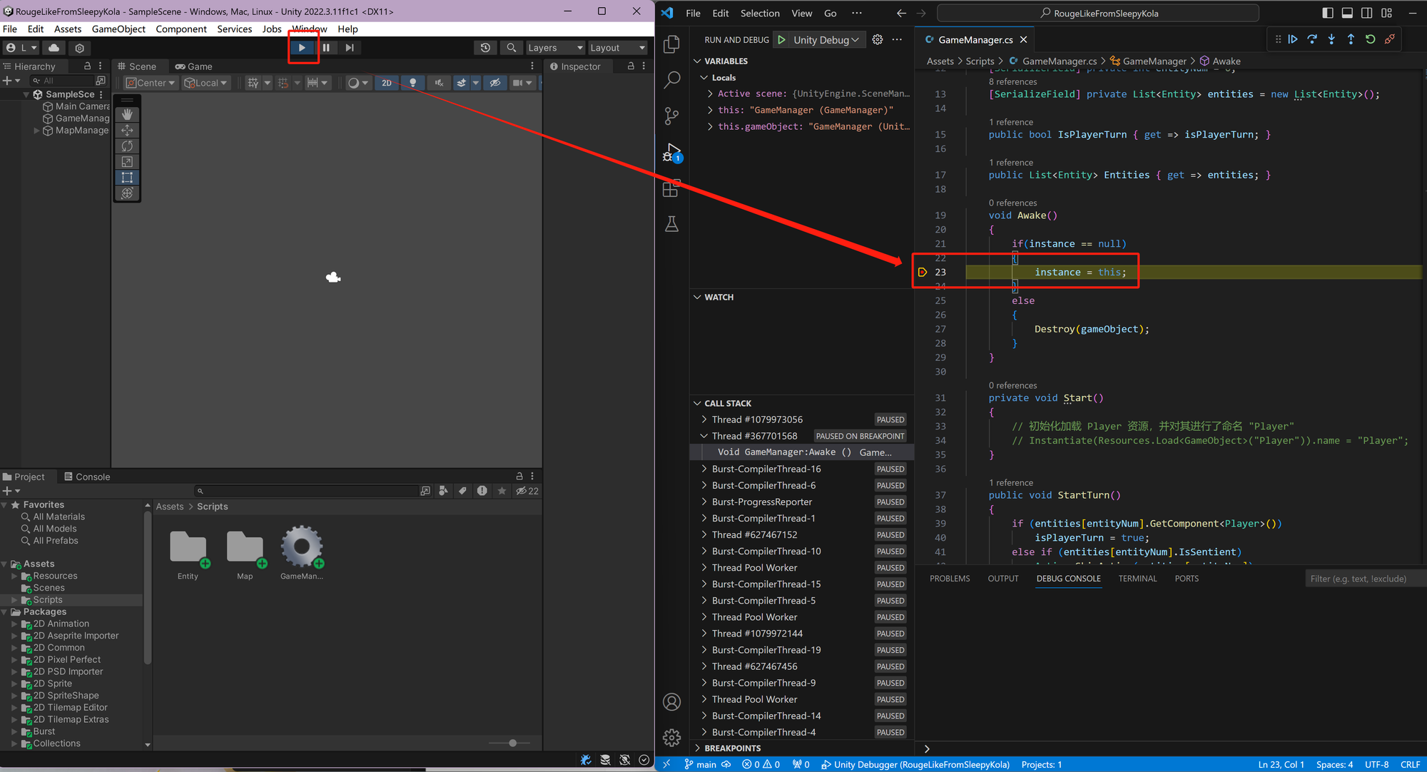  gamedev vscode unity 
