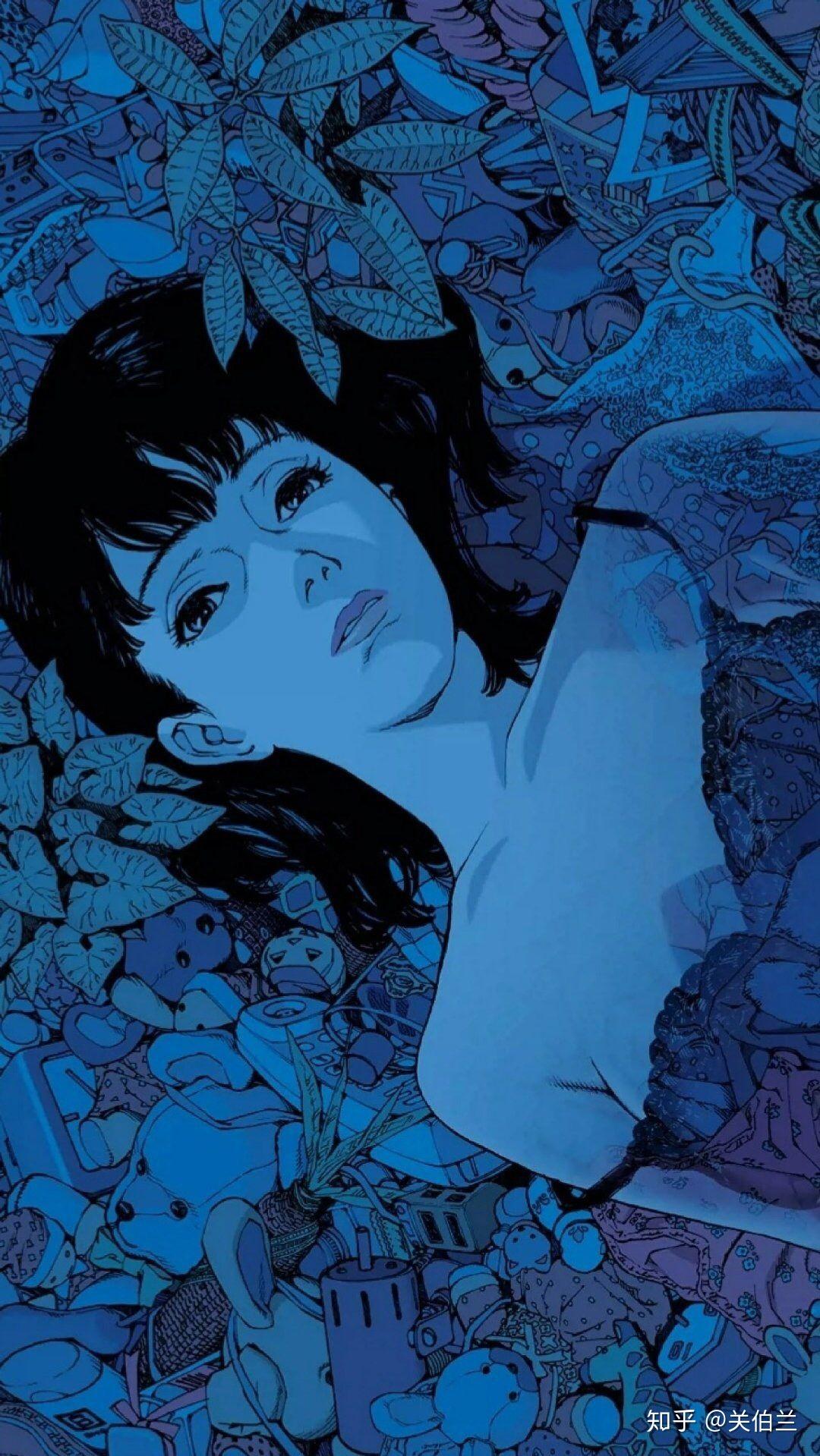 侧着睡的女的一张壁纸全屏的有吗类似漫画那种