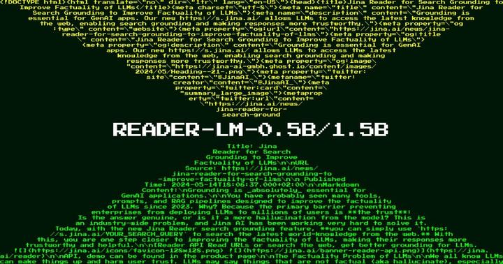 Reader-LM:用于清理和转换 HTML 到 Markdown 的小型语言模型 - 知乎