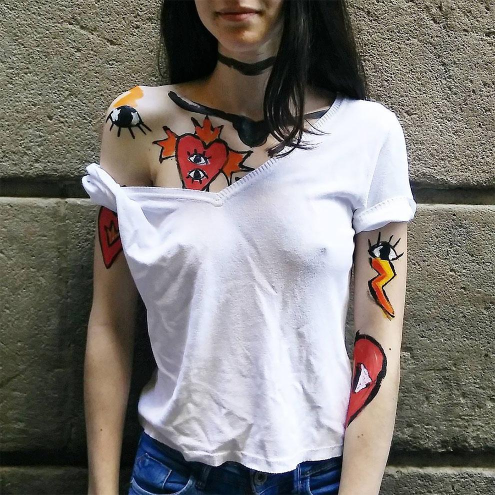 美丽和奇怪并存的人体彩绘艺术