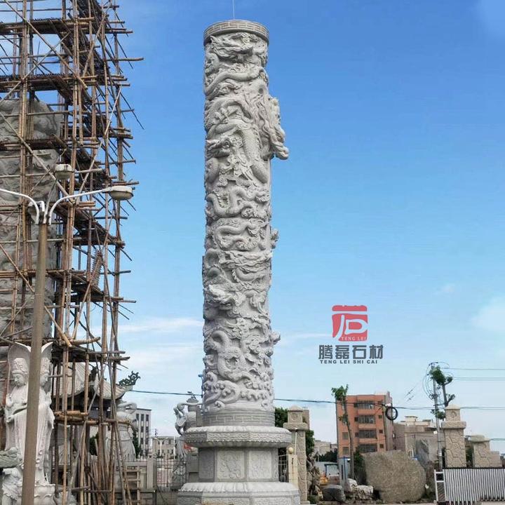 石雕龙柱一般用在什么建筑及石雕龙柱图文赏析 - 知乎