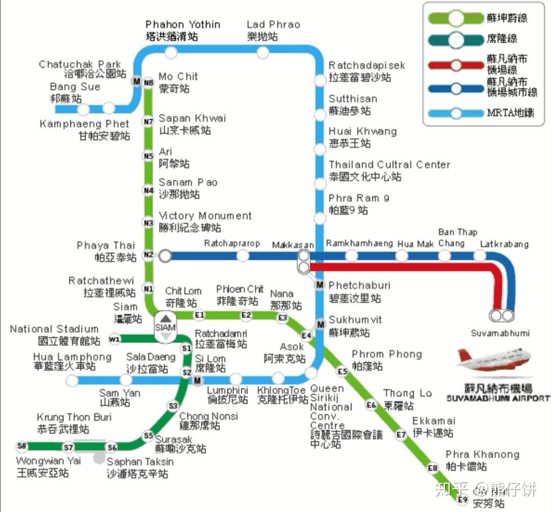 附曼谷地铁线路图(截止201906