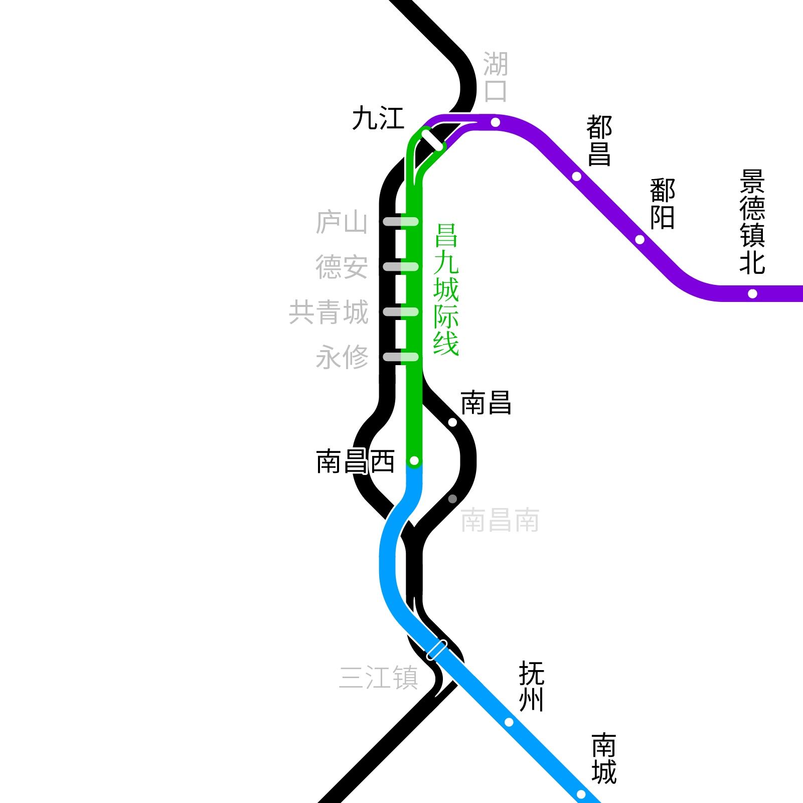 动力集中型动车组运行线路示意图(2023年2月版)