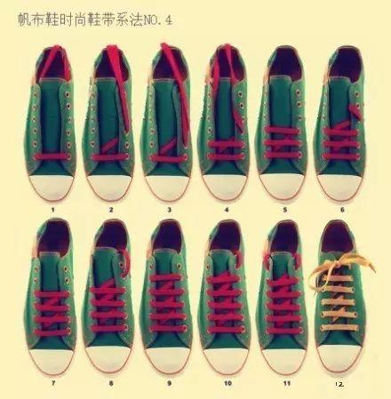 帆布鞋侧面两个孔系法图片