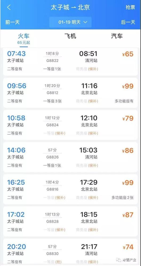 北京往来太子城四班高铁始发终到站点1月19日开始调整，北京崇礼雪场往来更便利