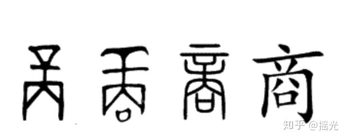 "商"字甲骨文到楷书的演变