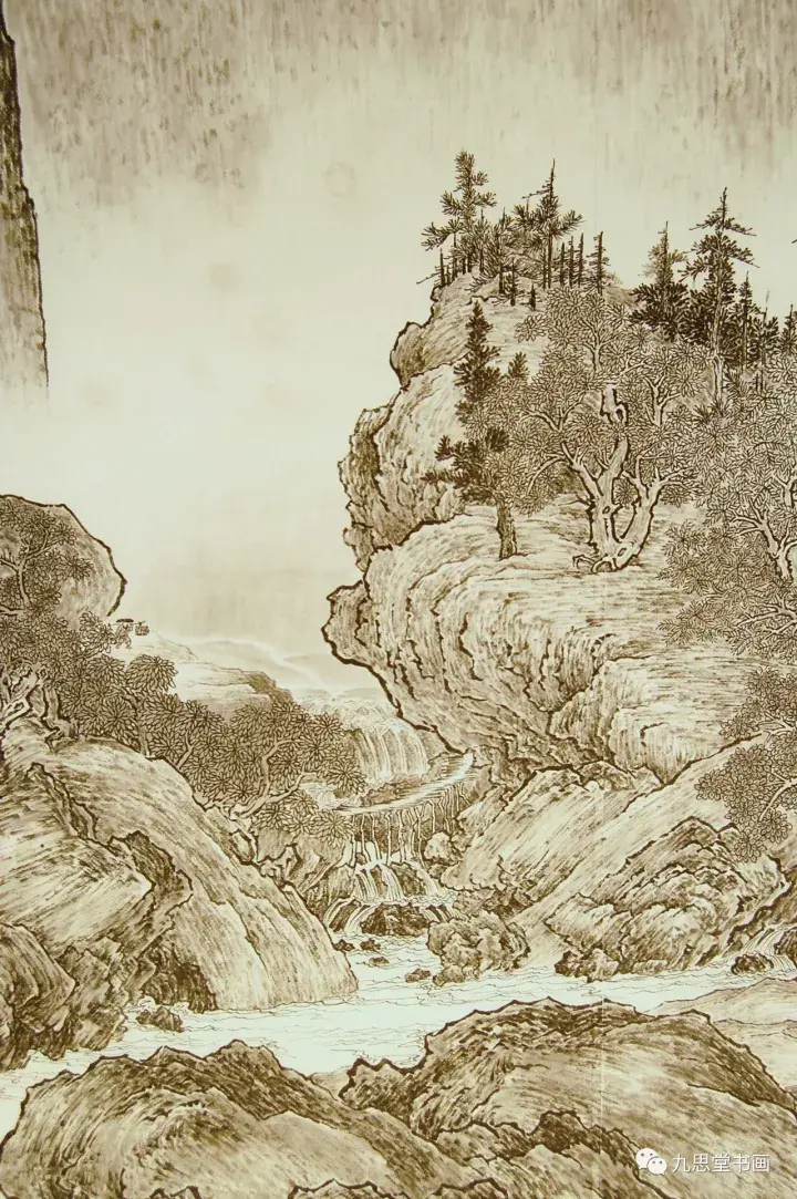名家画家宋威与他的追摹宋画之范宽溪山行旅图