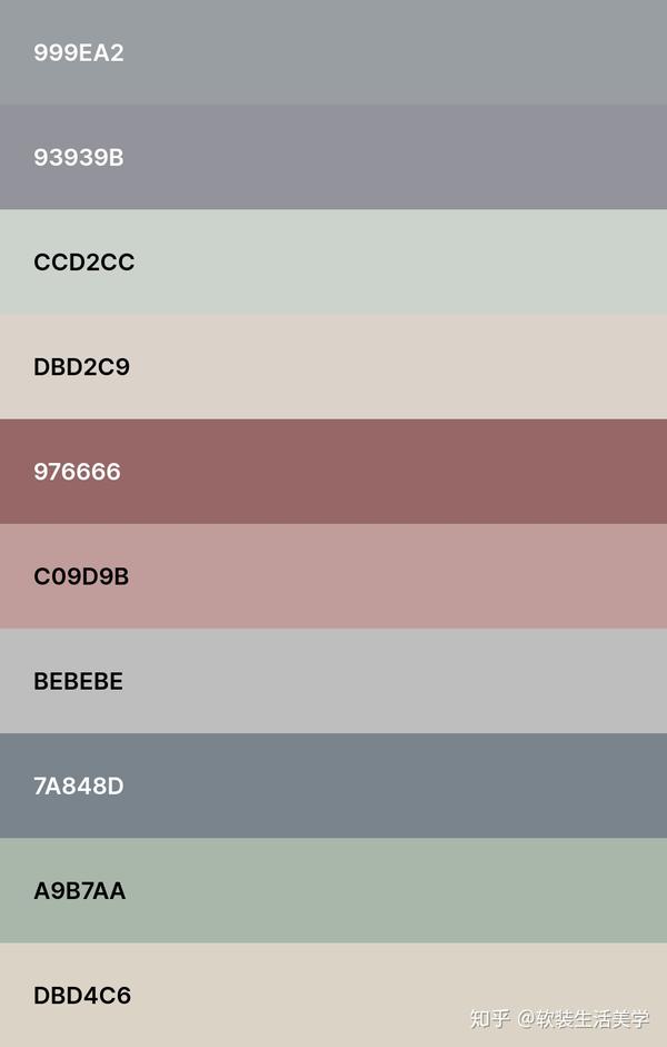 230款高级灰颜色整理 需要的朋友收藏起来 知乎