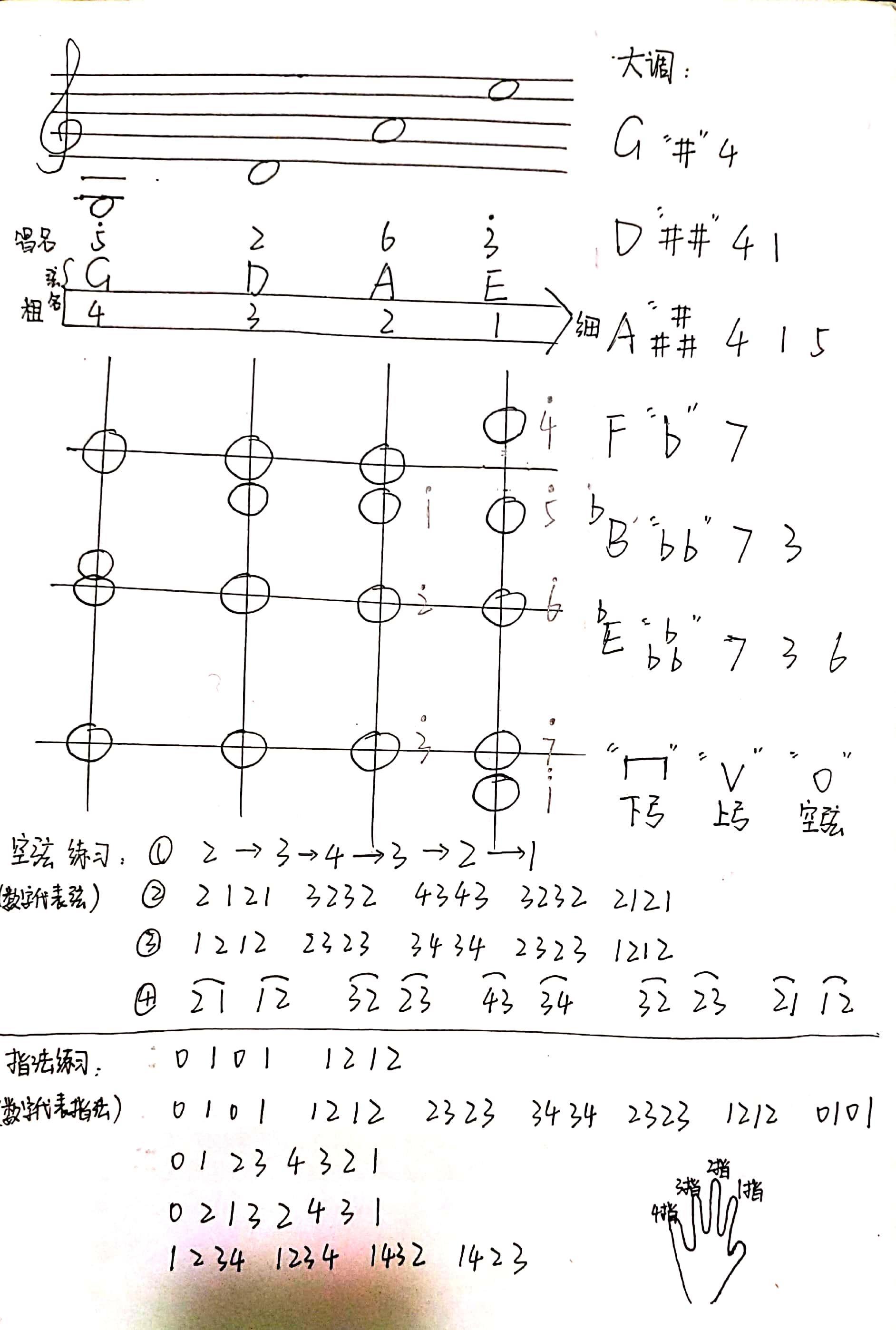 小提琴降re指法图解图片