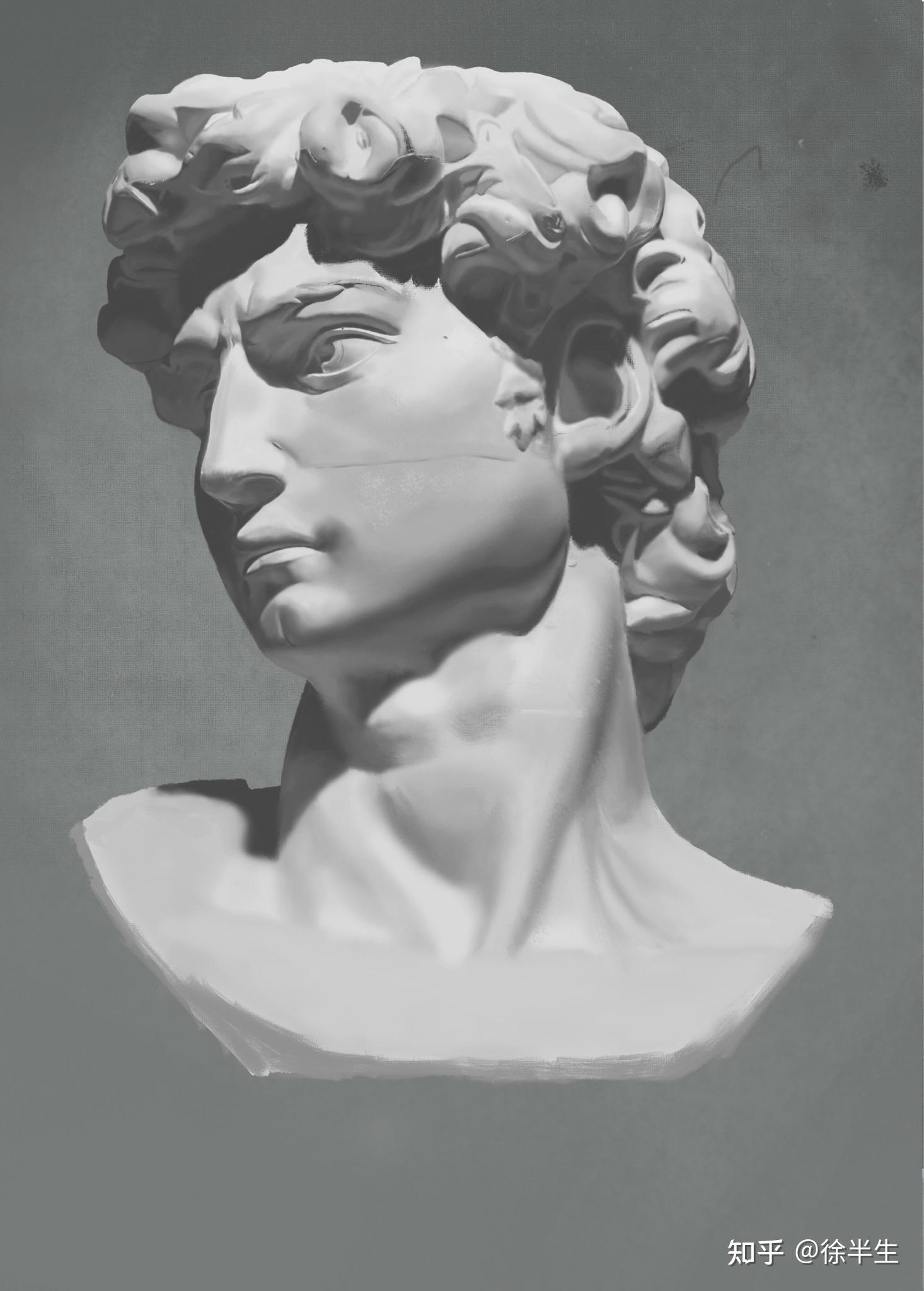 如何评价这幅素描《大卫》?