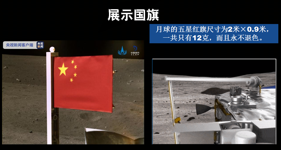 嫦娥五号国旗材料图片
