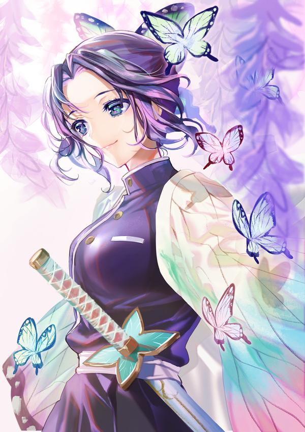 动漫壁纸 美图 鬼灭之刃第一弹蝴蝶忍 香奈惠 香奈乎 知乎