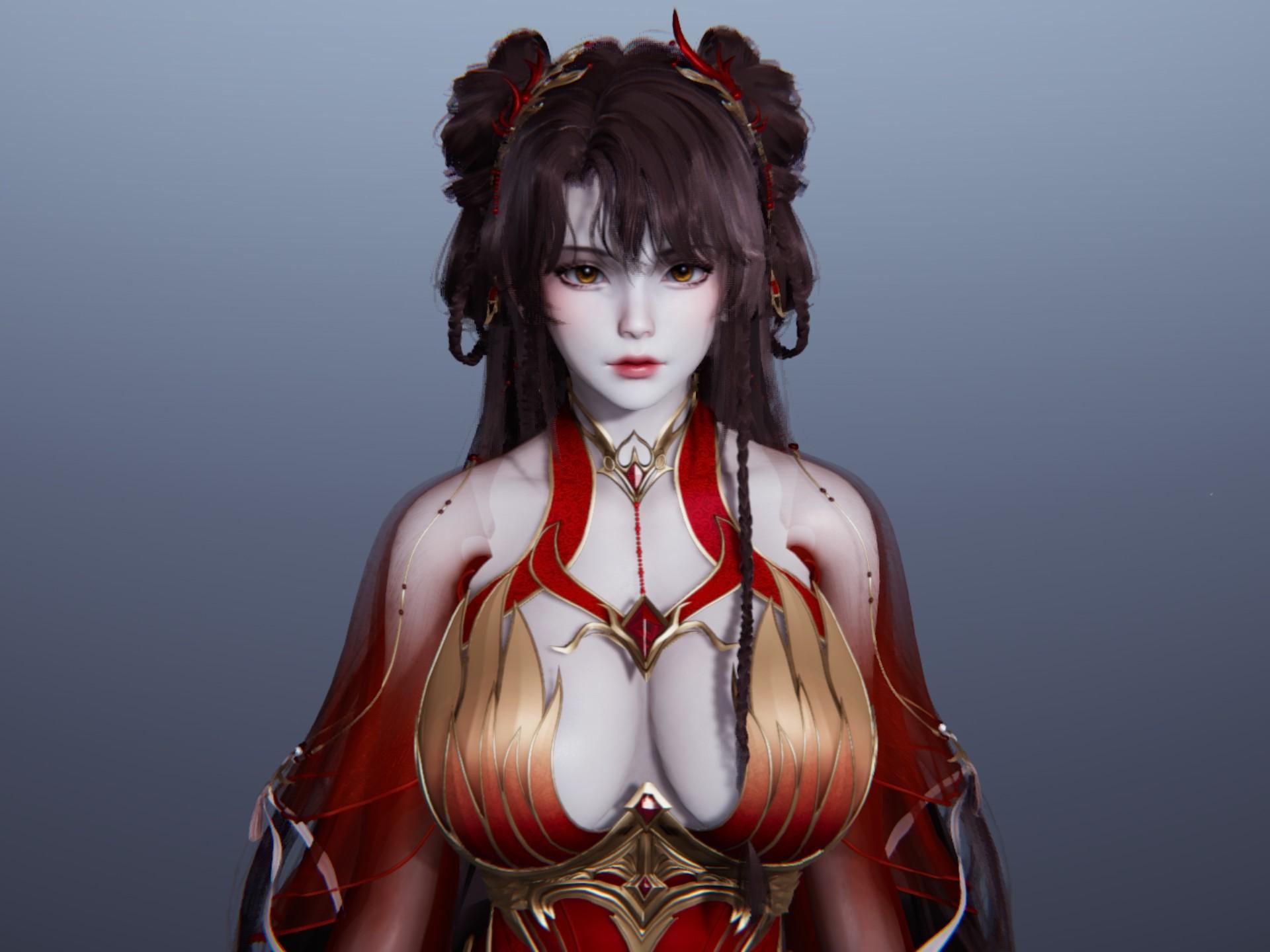 完美世界 天神境 火灵儿 人物捏脸展示