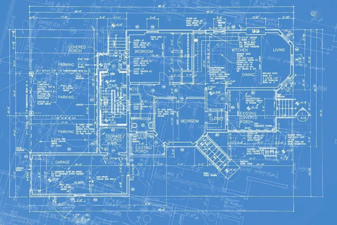 之所以常说建设美好蓝图,是因为正规的工程施工图纸是蓝色的