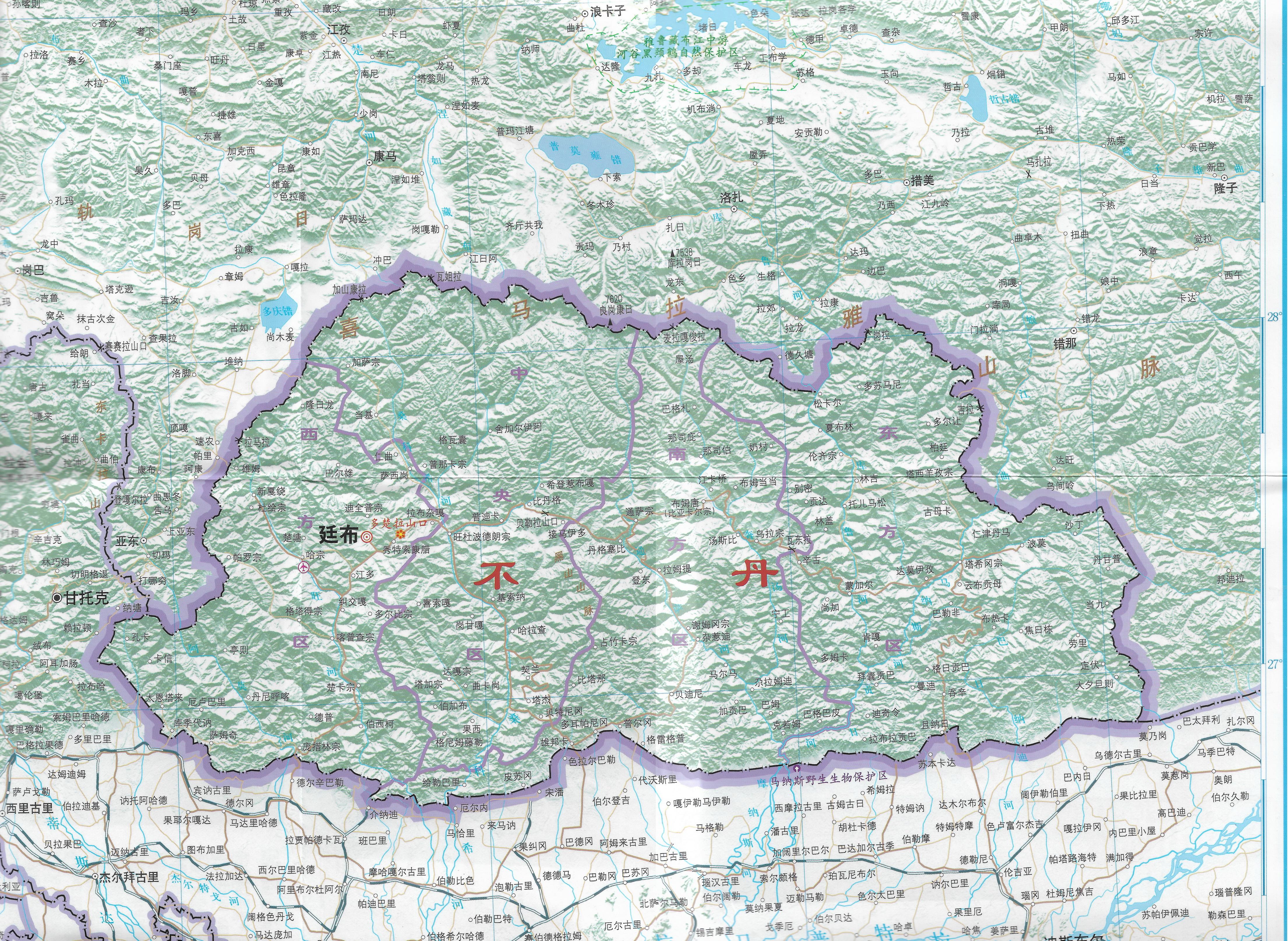 当时并画了该山至帕里镇段;绰莫拉日峰至库拉冈日峰之间大体按分水岭
