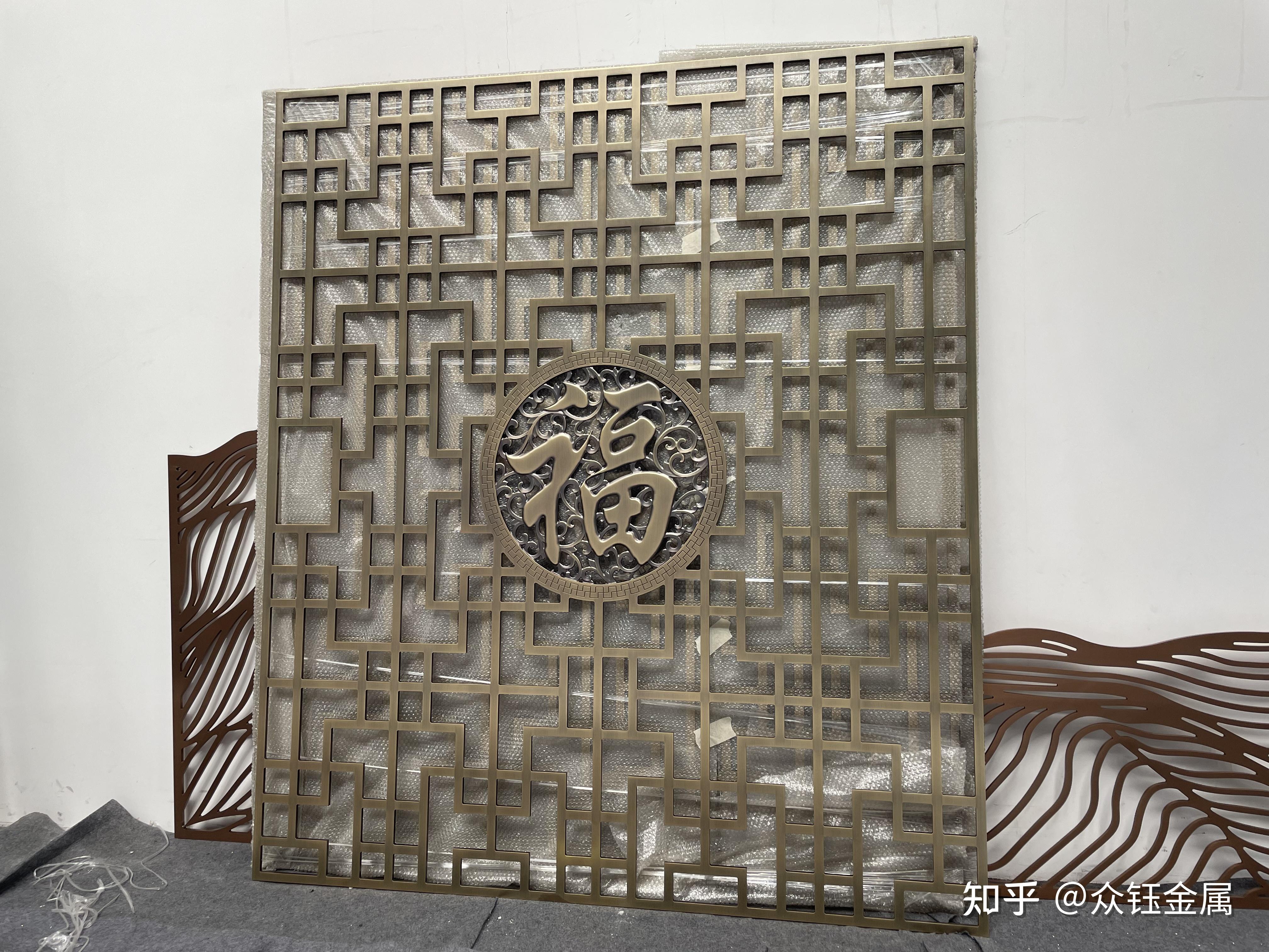 十种铜板镂空屏风纯铜玄关屏风设计