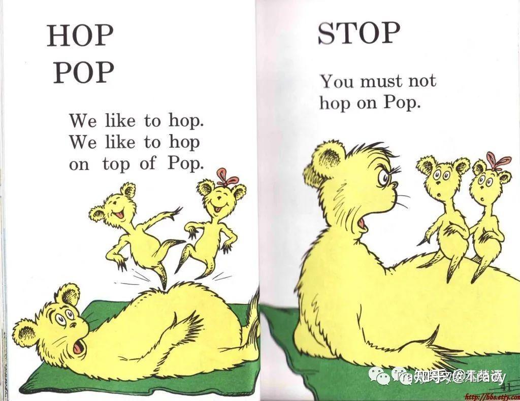 英文绘本推荐40: hop on pop 解读和拓展