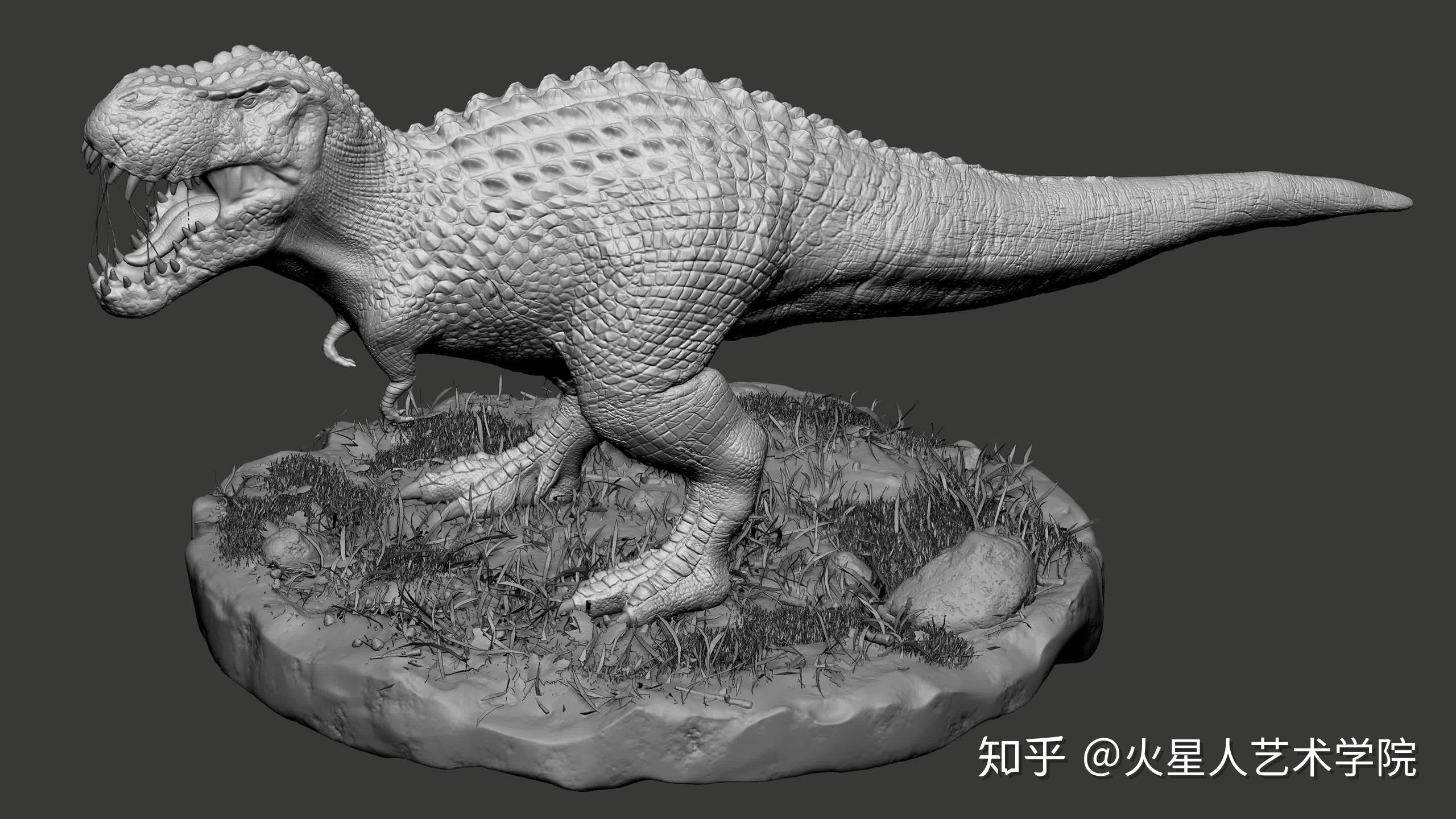 给你们分享几张3d设计制作的恐龙