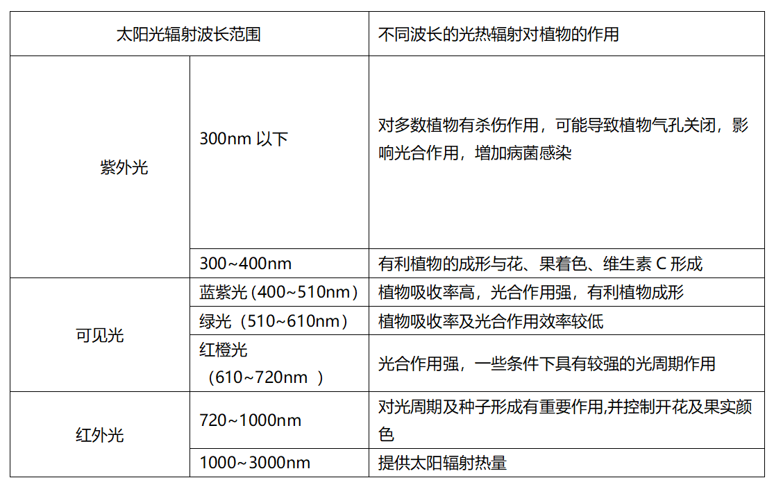 不同光质对植物生长有什么影响