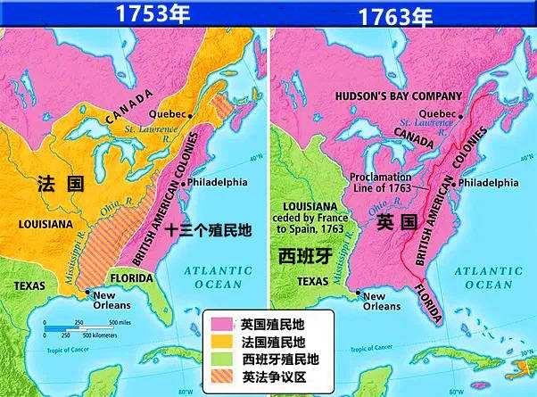 1750年美洲殖民地图图片