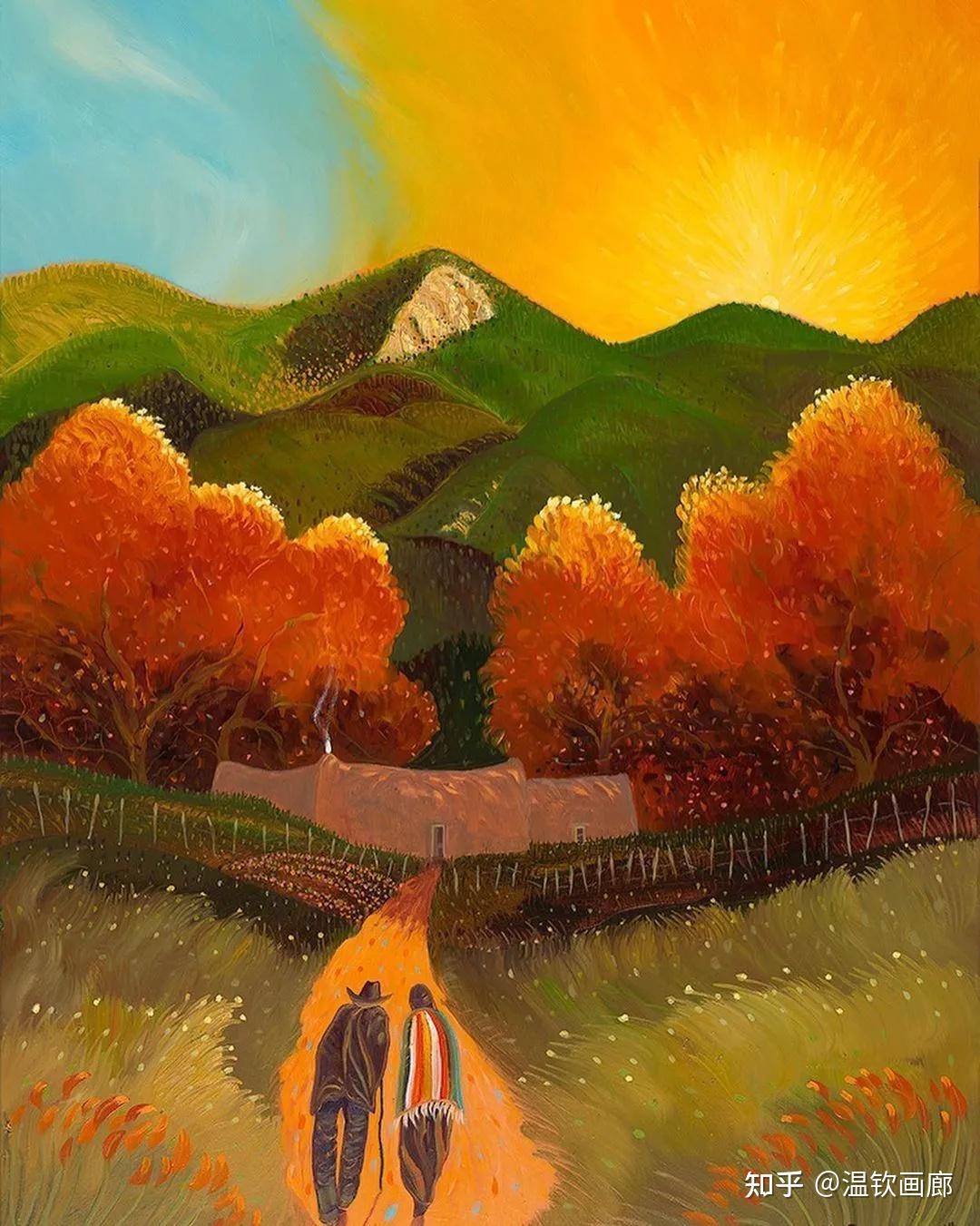 美国印象派表现主义画家埃德·桑多瓦尔