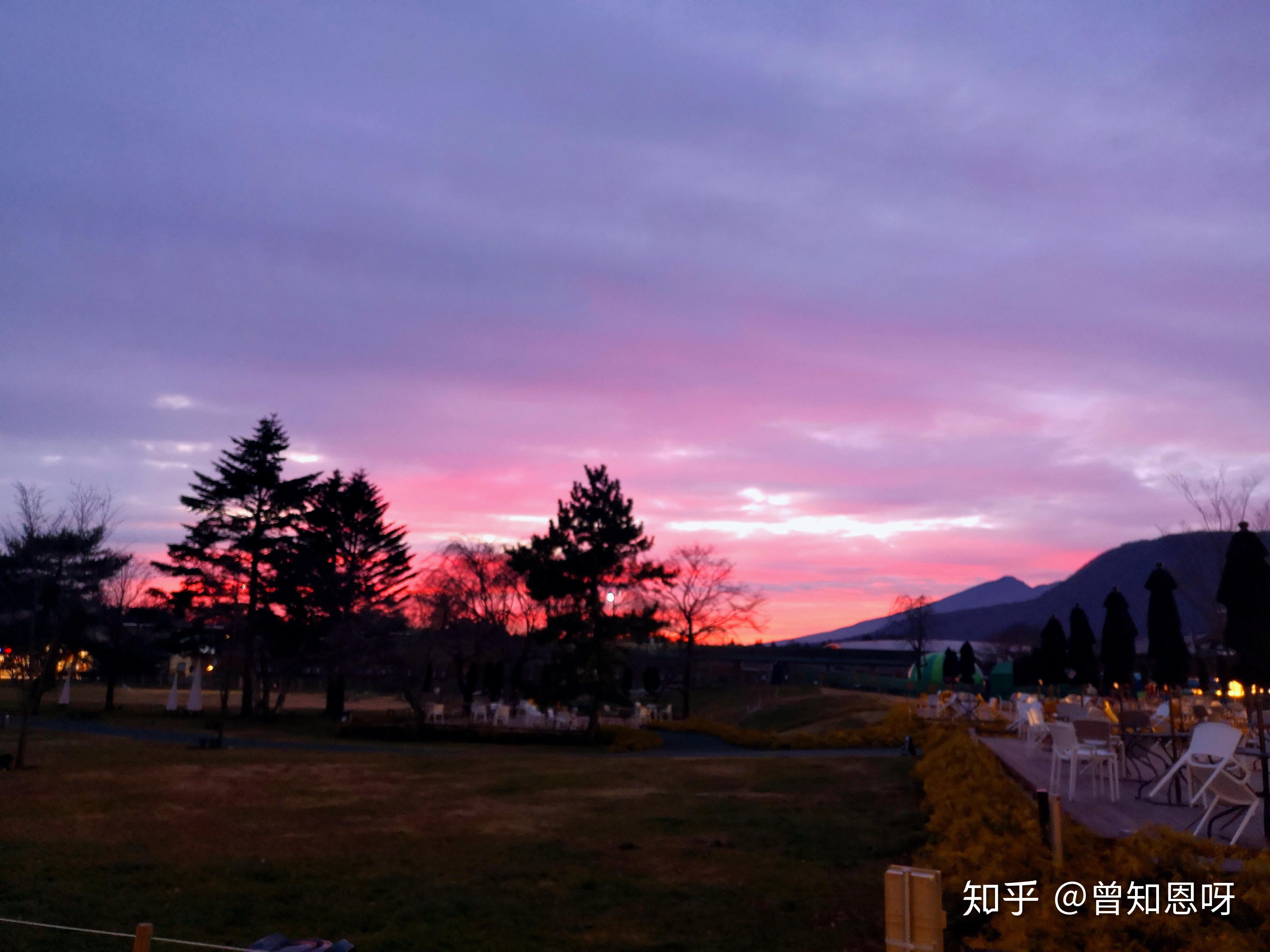 日本轻井泽的傍晚