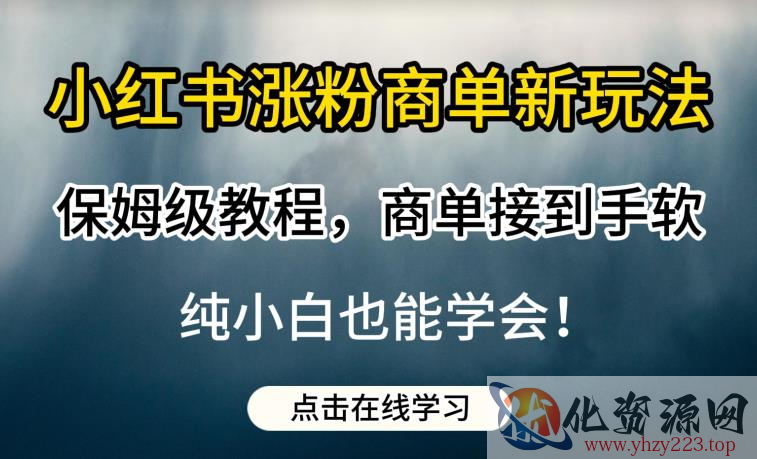 小红书涨粉商单新玩法，保姆级教程，商单接到手软，纯小白也能学会【揭秘】