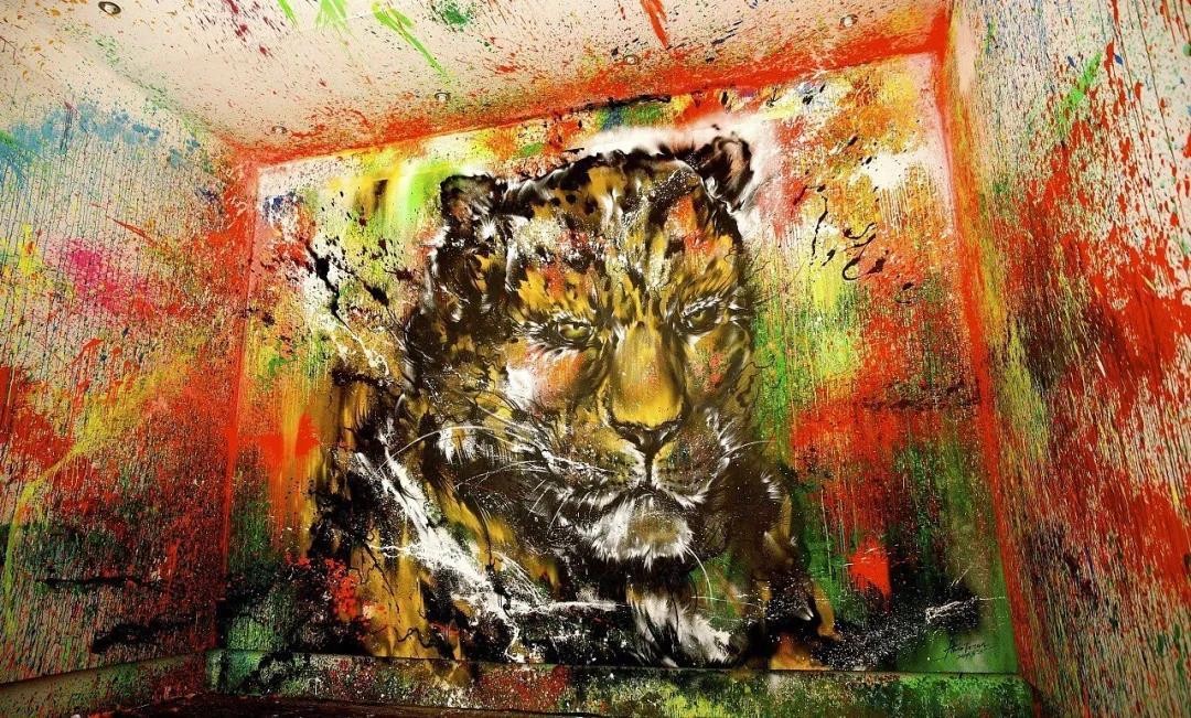 "画图男"陈英杰,将泼墨山水和涂鸦组合,令人惊艳!