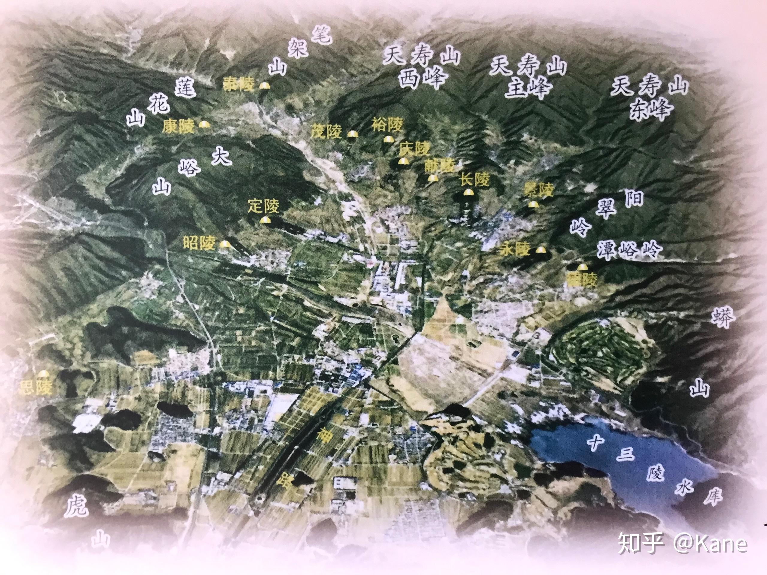明十三陵全景地图图片