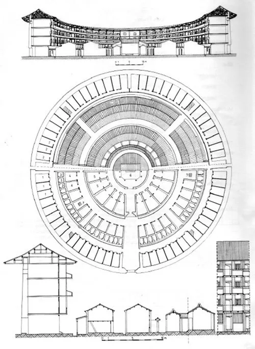 福建土楼结构设计图图片