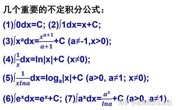 常用的积分公式都有哪些?值得收藏,经常用到! - 知乎