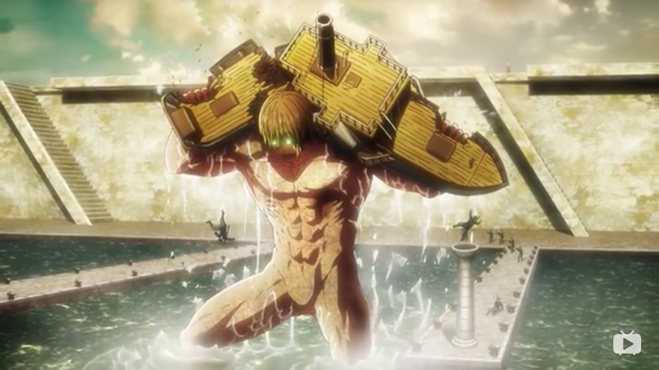 进击的巨人里面巨人在水里是不是就不能变身了