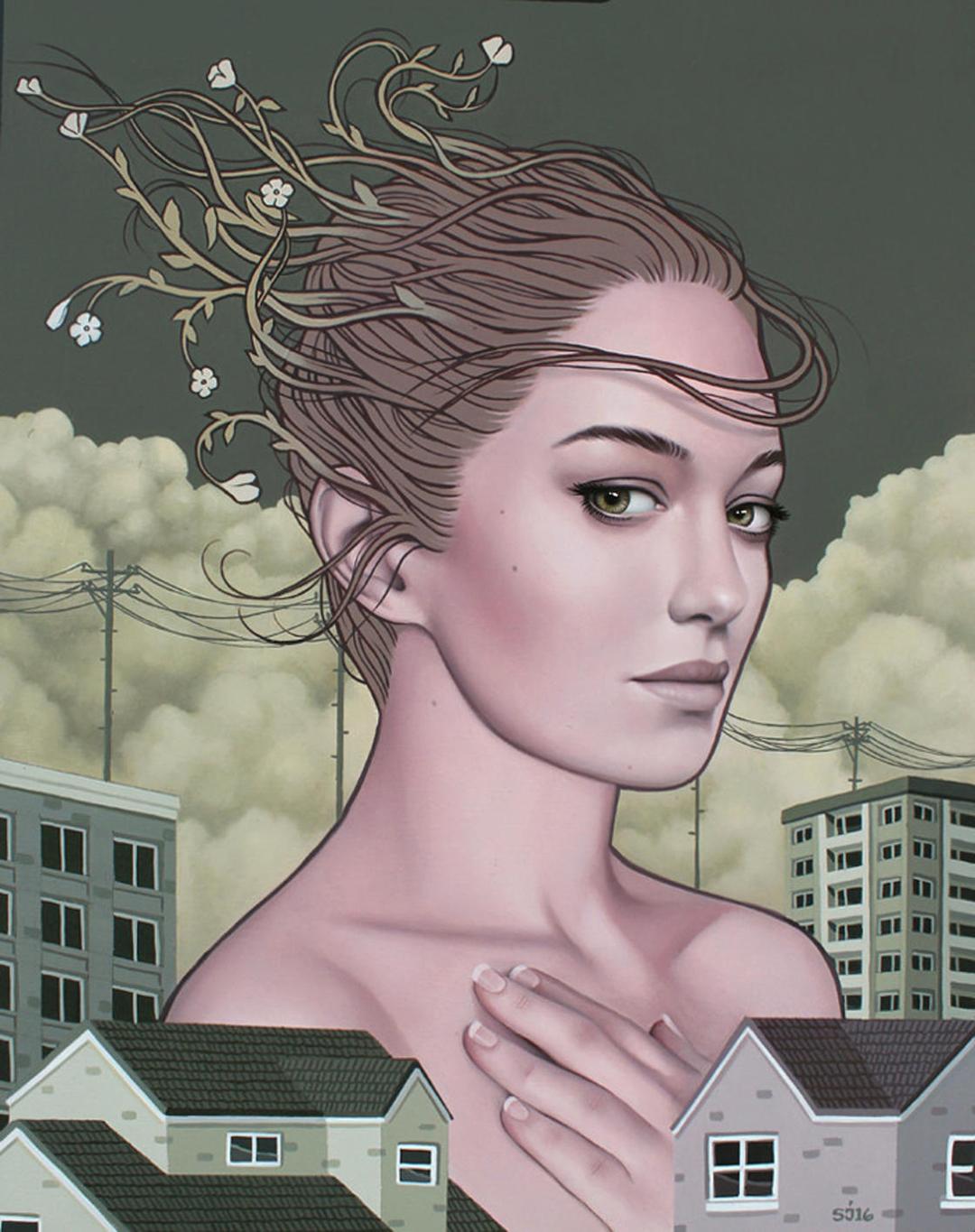 是一组古典与超现实结合的精致人物插画设计艺术作品,让我们一起来