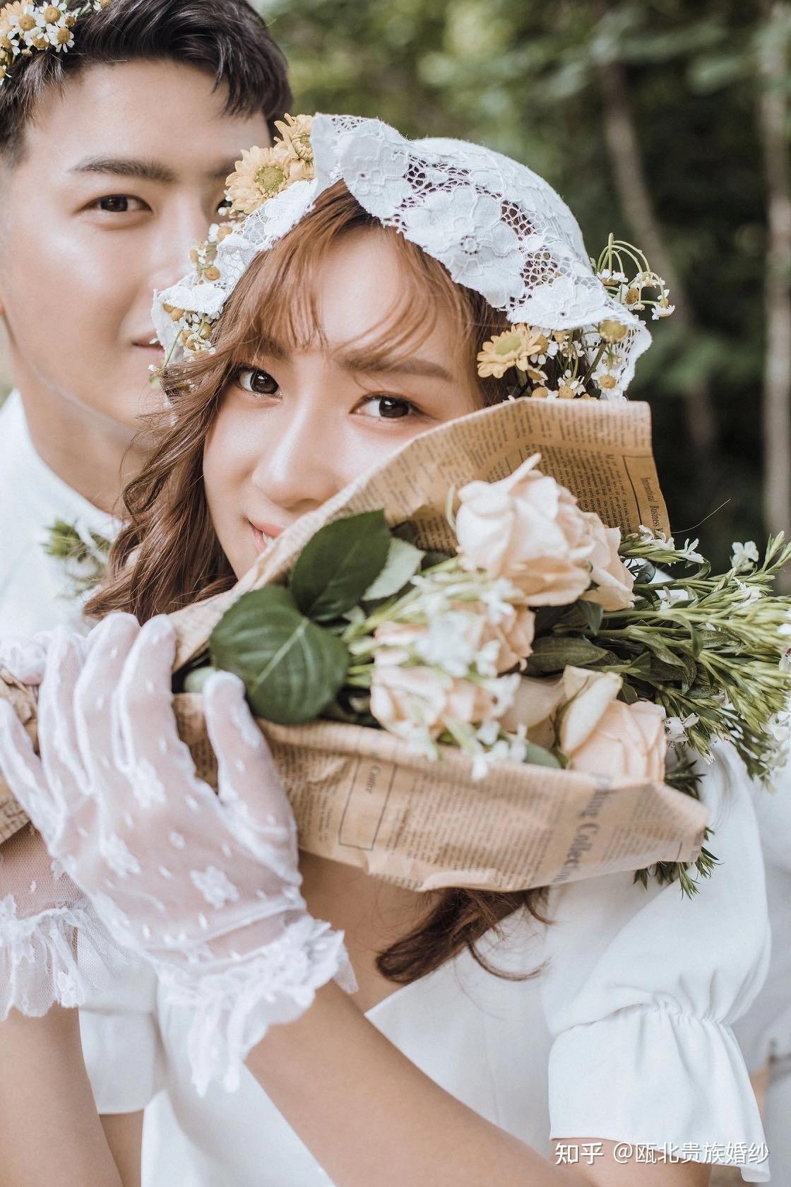 森系油画婚纱照诠释韩式浪漫温州婚纱照