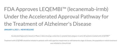 FDA新加速批准LEQEMBI™（lecanemab-irmb）质量研究要点 - 知乎