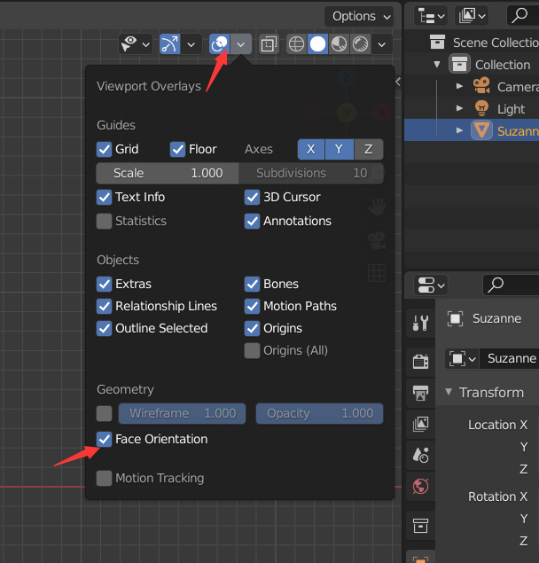 一种通过调整blender中相机的裁剪起点来获取模型所需位置的截面的