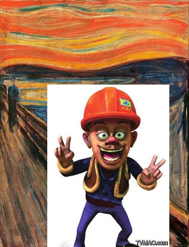 这种呐喊 可达鸭的图画效果如何用photoshop做出来?