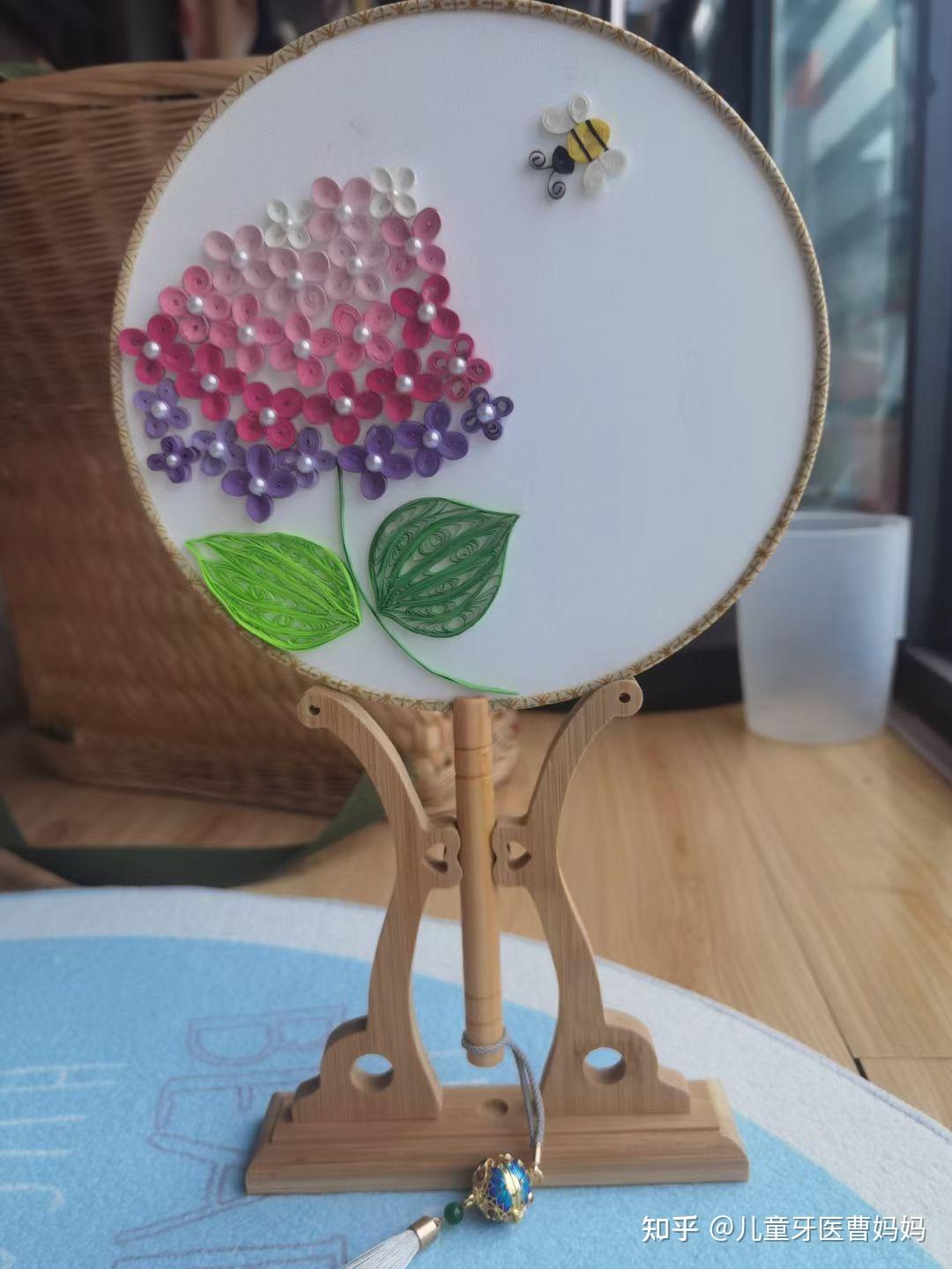 衍纸手工团扇 - 知乎