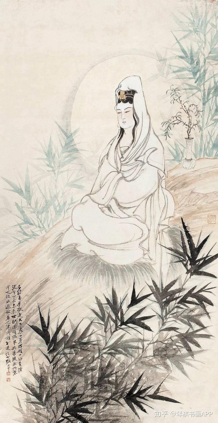 张大千画佛像,佛光普照阿弥陀佛!