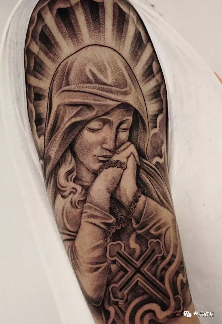 纹身素材圣母纹身图案