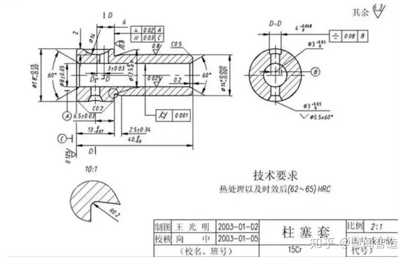 手绘零件图绘制步骤图片