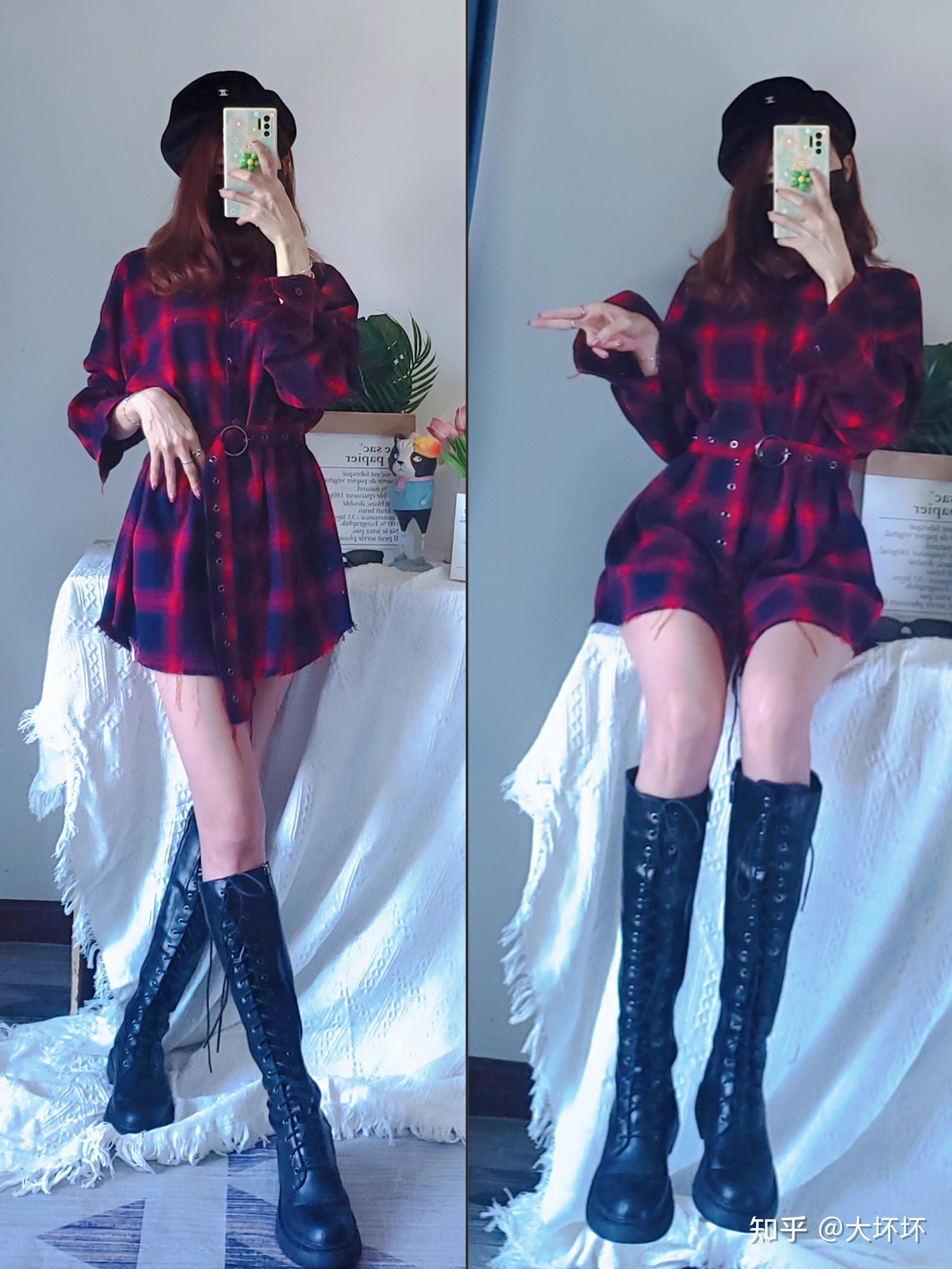 157 75斤 想知道可以穿啥这个季节 穿长靴能看吗 求问?