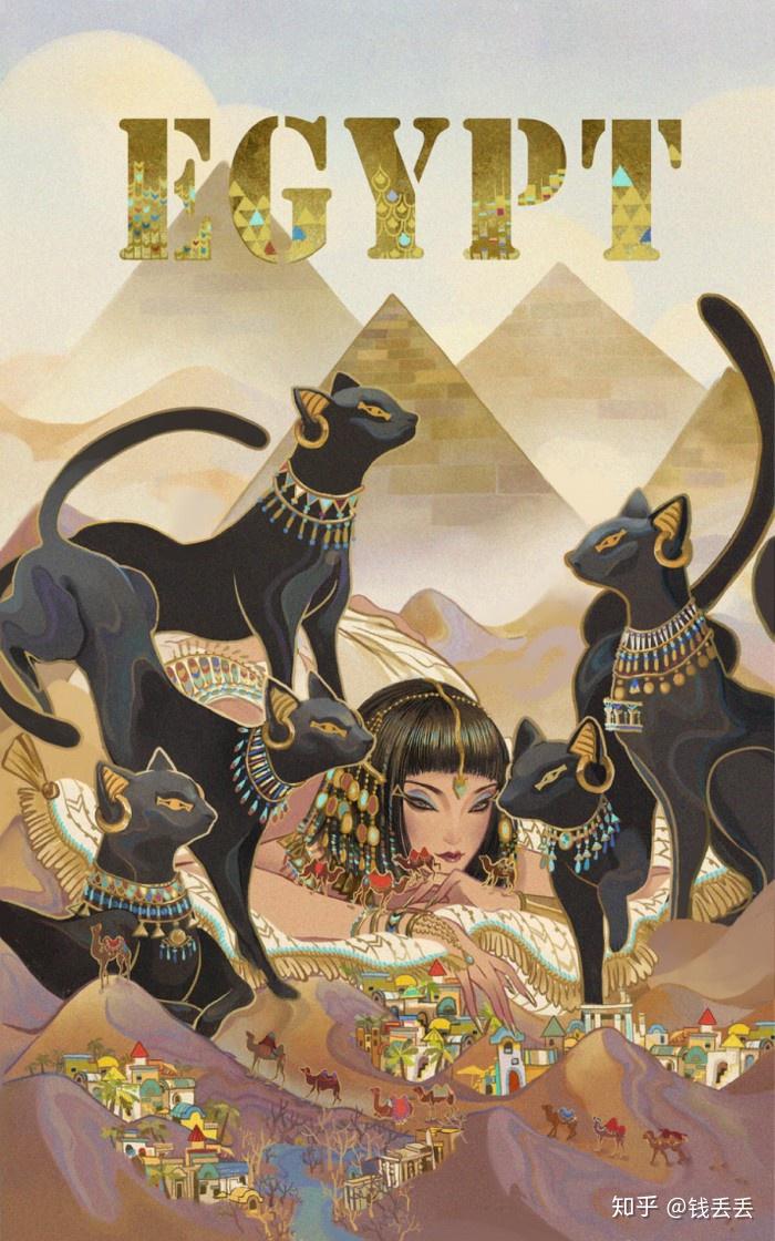 【埃及神话第一期】埃及创世太阳神,猫女神贝斯特,与九柱神的诞生