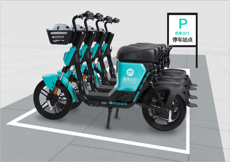 蜜果共享电单车入驻陕州区倡导绿色出行助力创建文明陕州